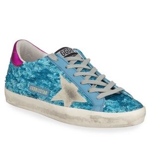 Golden Goose Sequin Superstar Low-Top Sneaker Sz 8